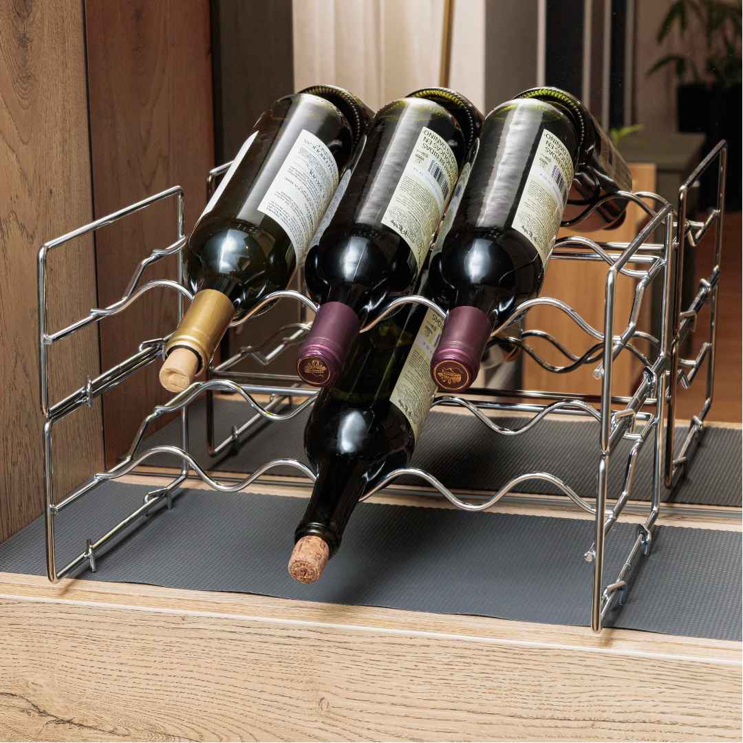 Organizzatore impilabile per bottiglie di vino